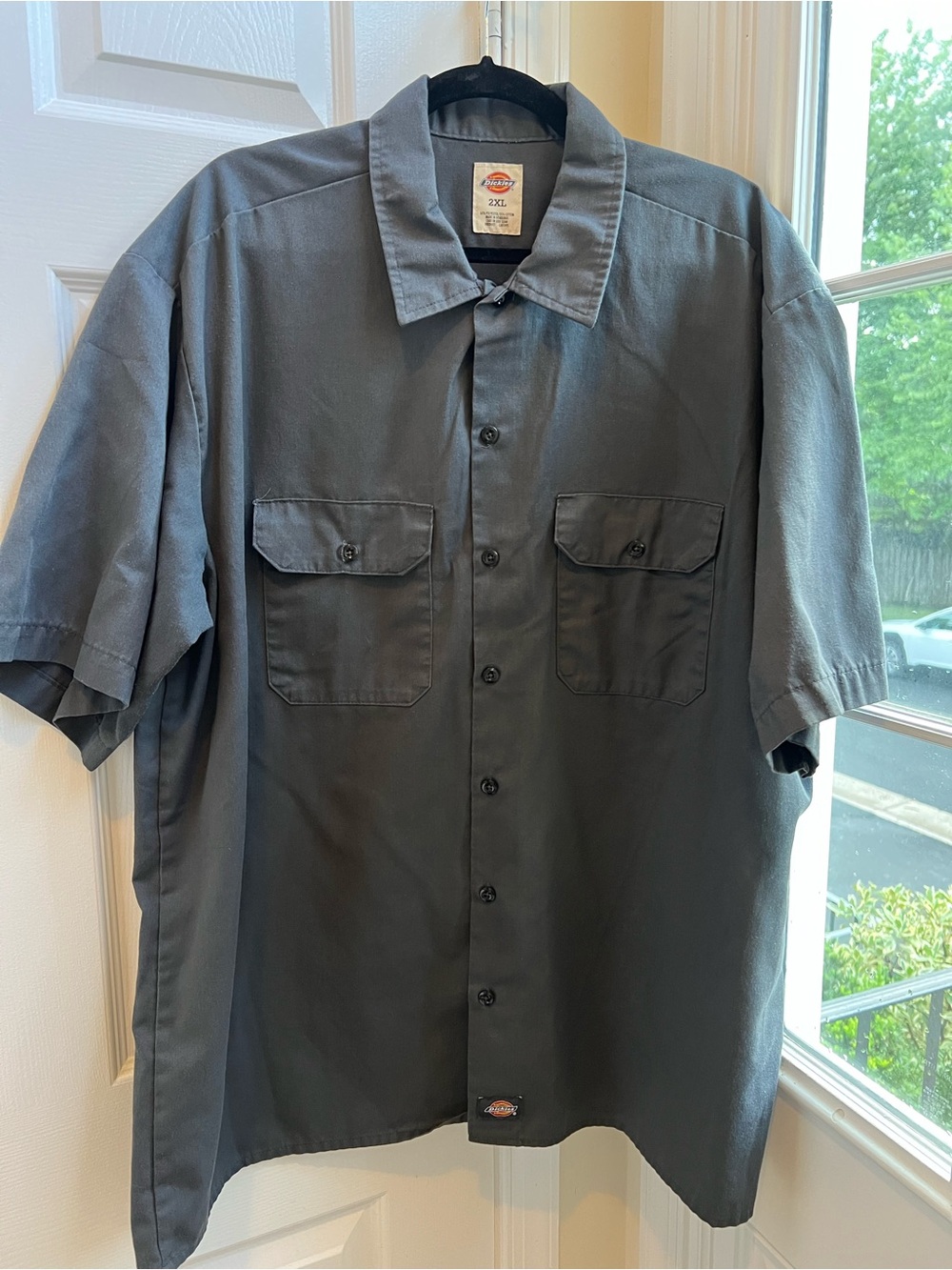 Dickies 2XL Charcoal Short Sleeve Work Shirt Button Up Workwear